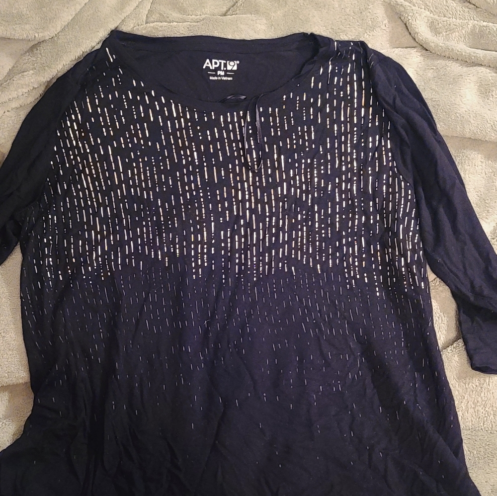 Apt 9 petite Medium 3/4 sleeved shirt